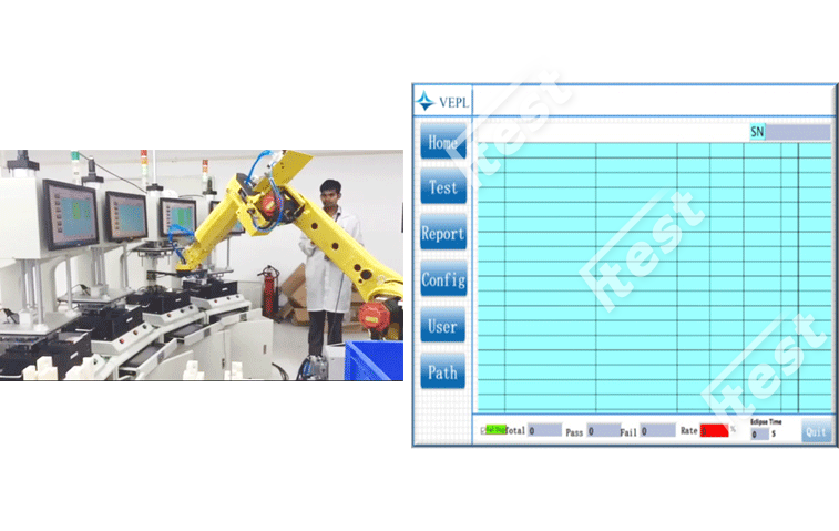 機頂盒ATE測試設備（配合機械手）